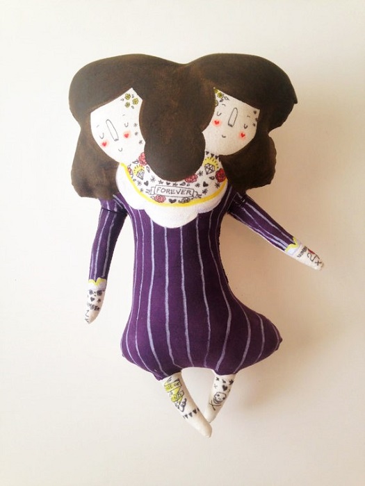 Two Headed Girl Carnival Circus Plush Doll from the Pop Shop America Blog
