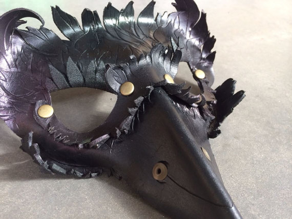 crow mask halloween leather mask art of the costume
