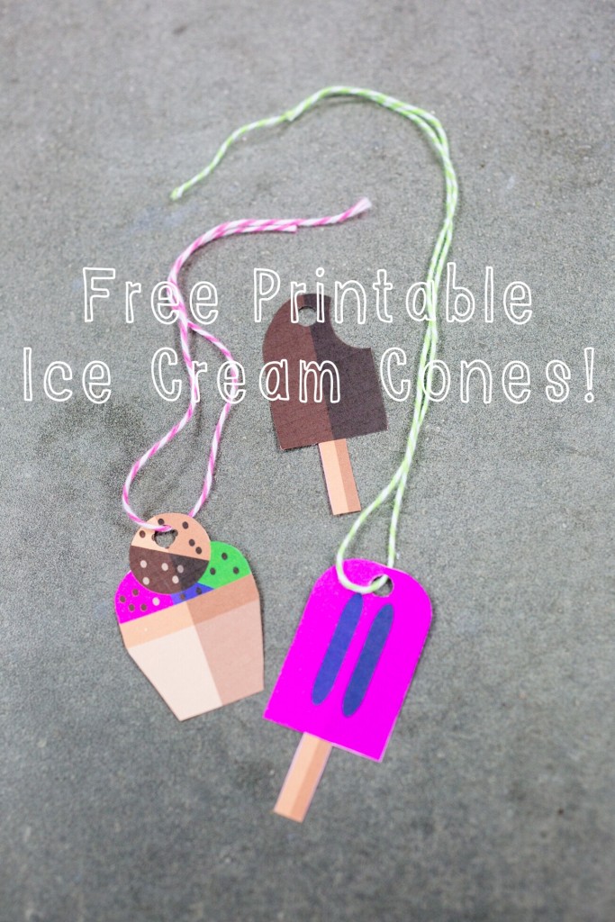 free printable ice cream cone pinterest graphic with text