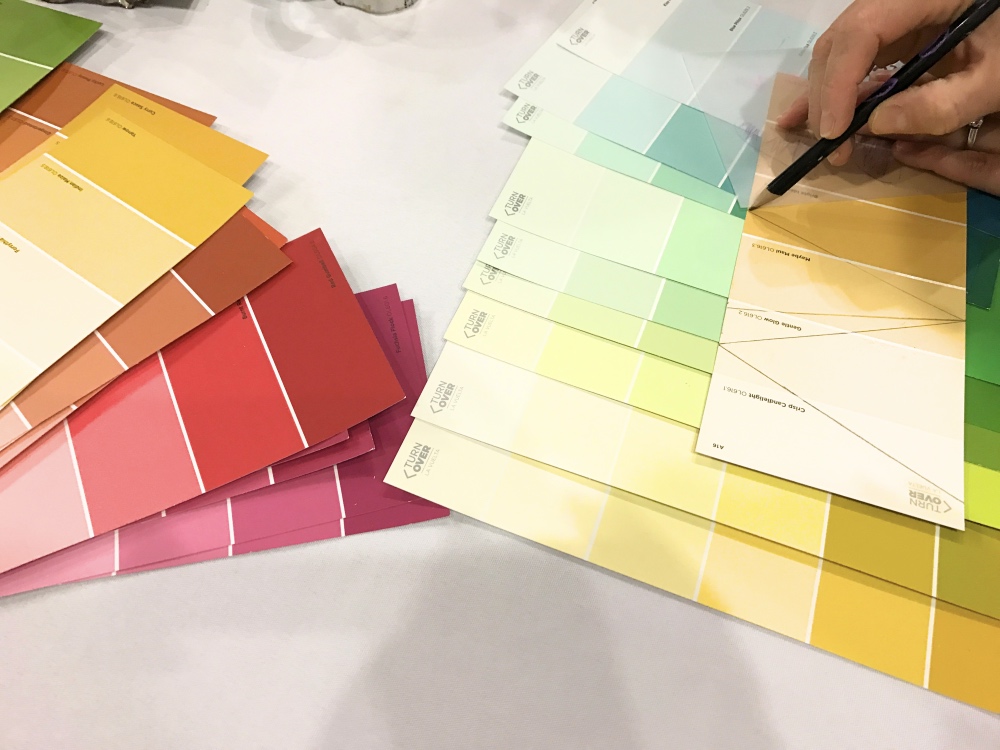 paint samples for easy party bunting diy