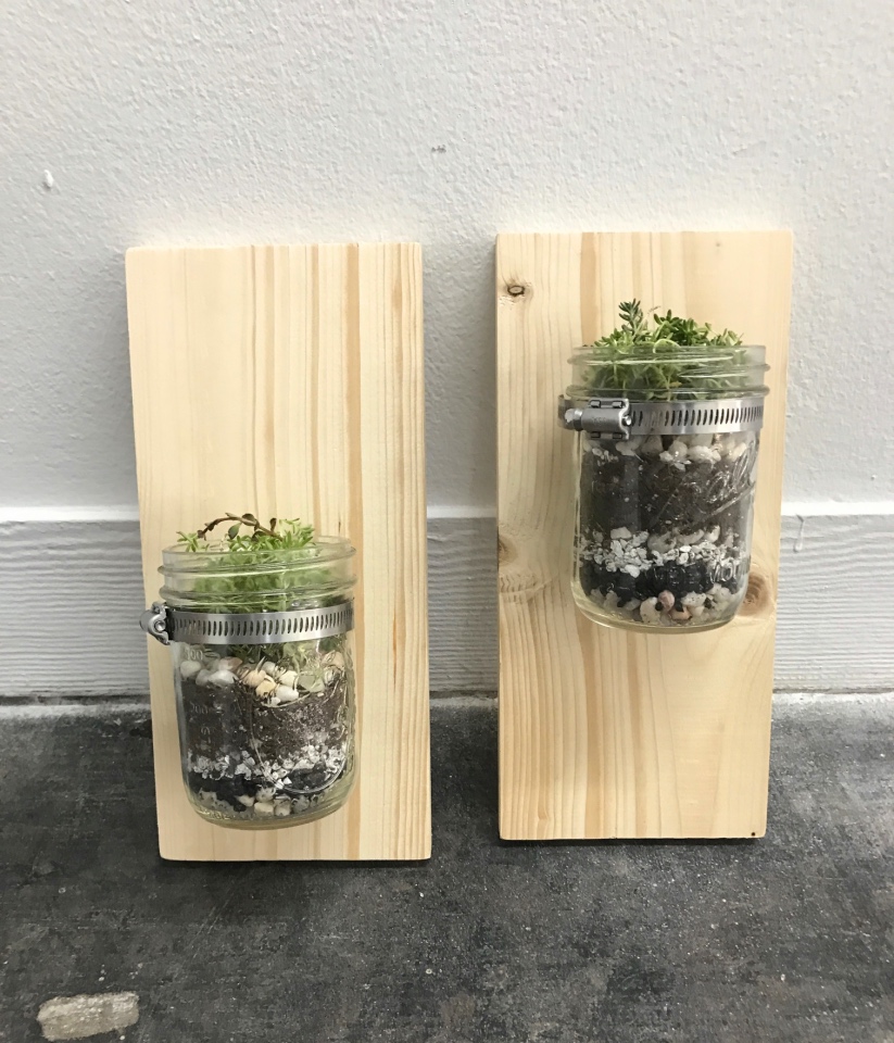 finished set of wall mounted mason jar planters pop shop america diy