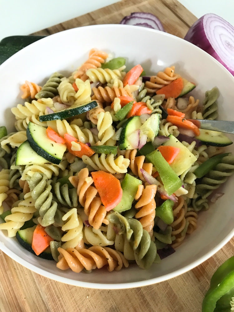 lemon and veggie summertime pasta salad recipe