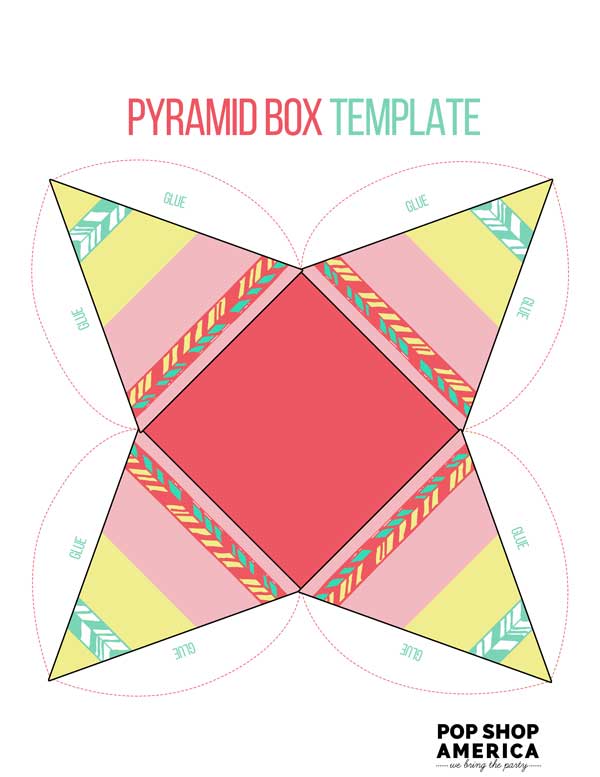 Pink-Pyramid-Teepee-Printable-Treat-Box-Template