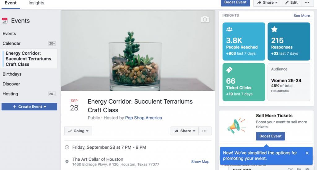 use facebook events to increase your organic business reach