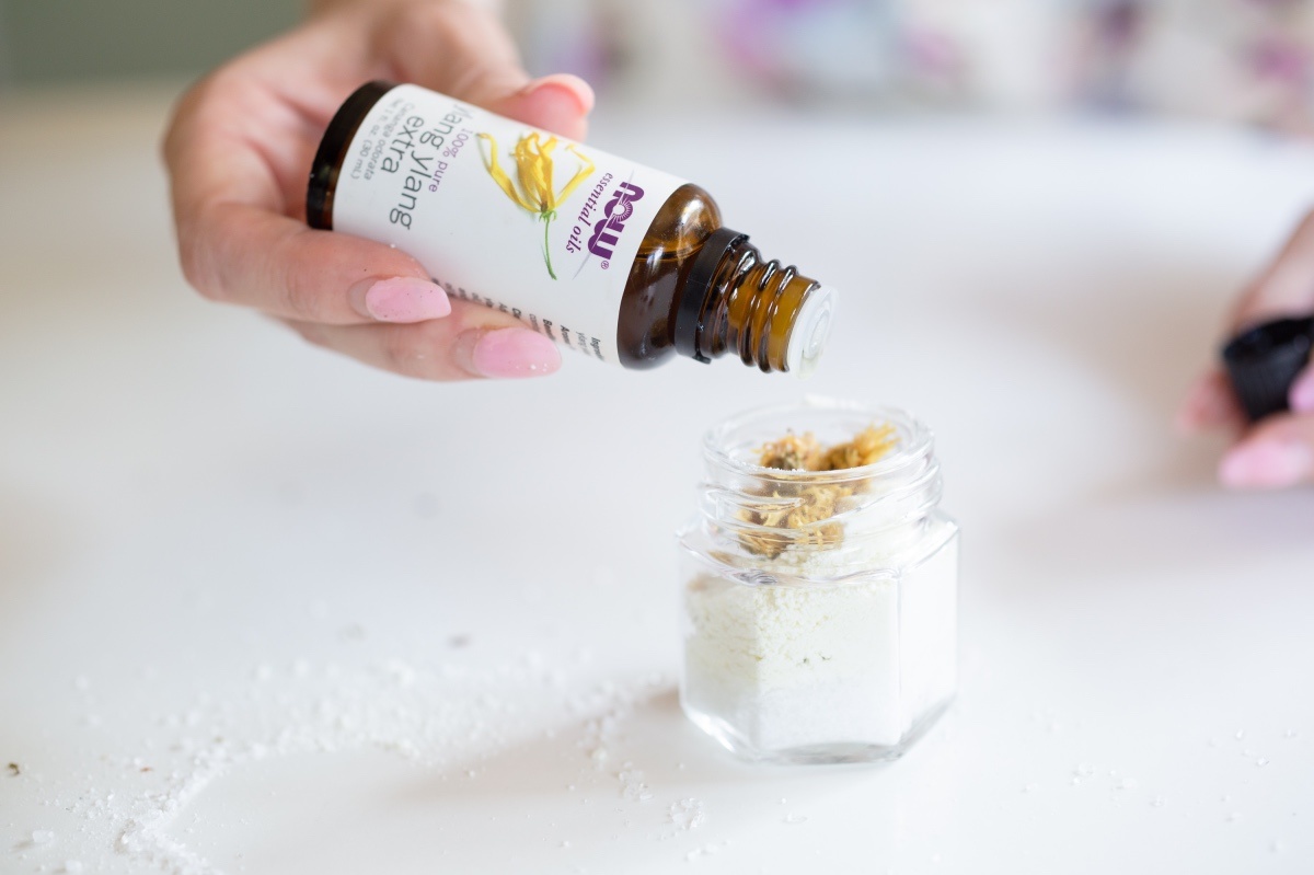 add ylang ylang essential oil - diy bath soak pop shop america