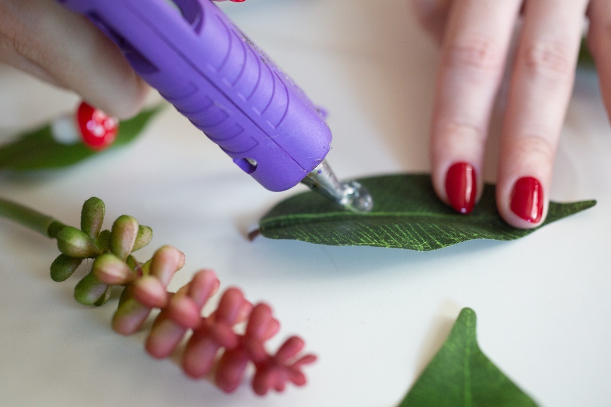 add a touch of glue - faux plant diy tutorial pop shop america
