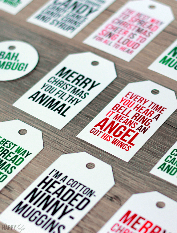 Printable Christmas Gift Tags [Funny Christmas Movie Quotes] │ thehappytulip