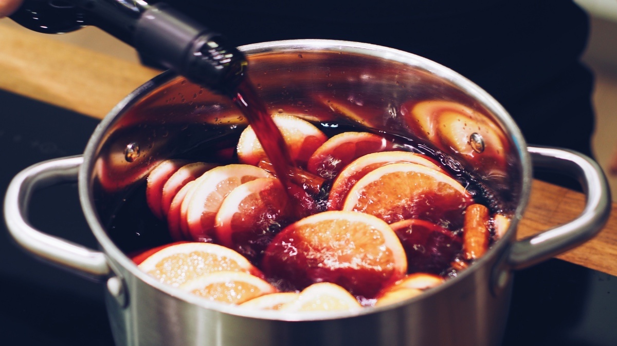 add wine orange and cinnamon sticks to make mulled wine pop shop america recipe
