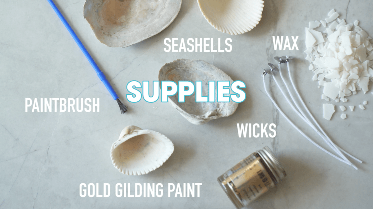 supplies to make seashell candles with gilded edges pop shop america