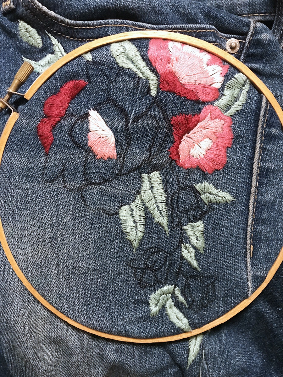 DIY Embroidered Denim