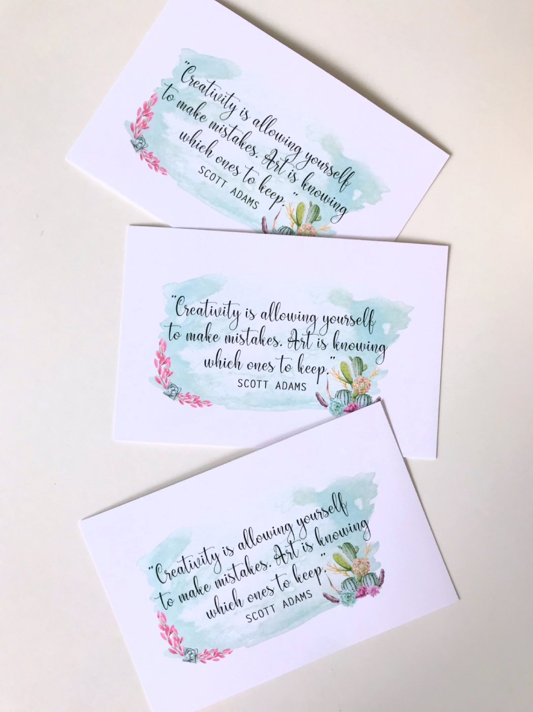 free quote watercolor printable about creativity