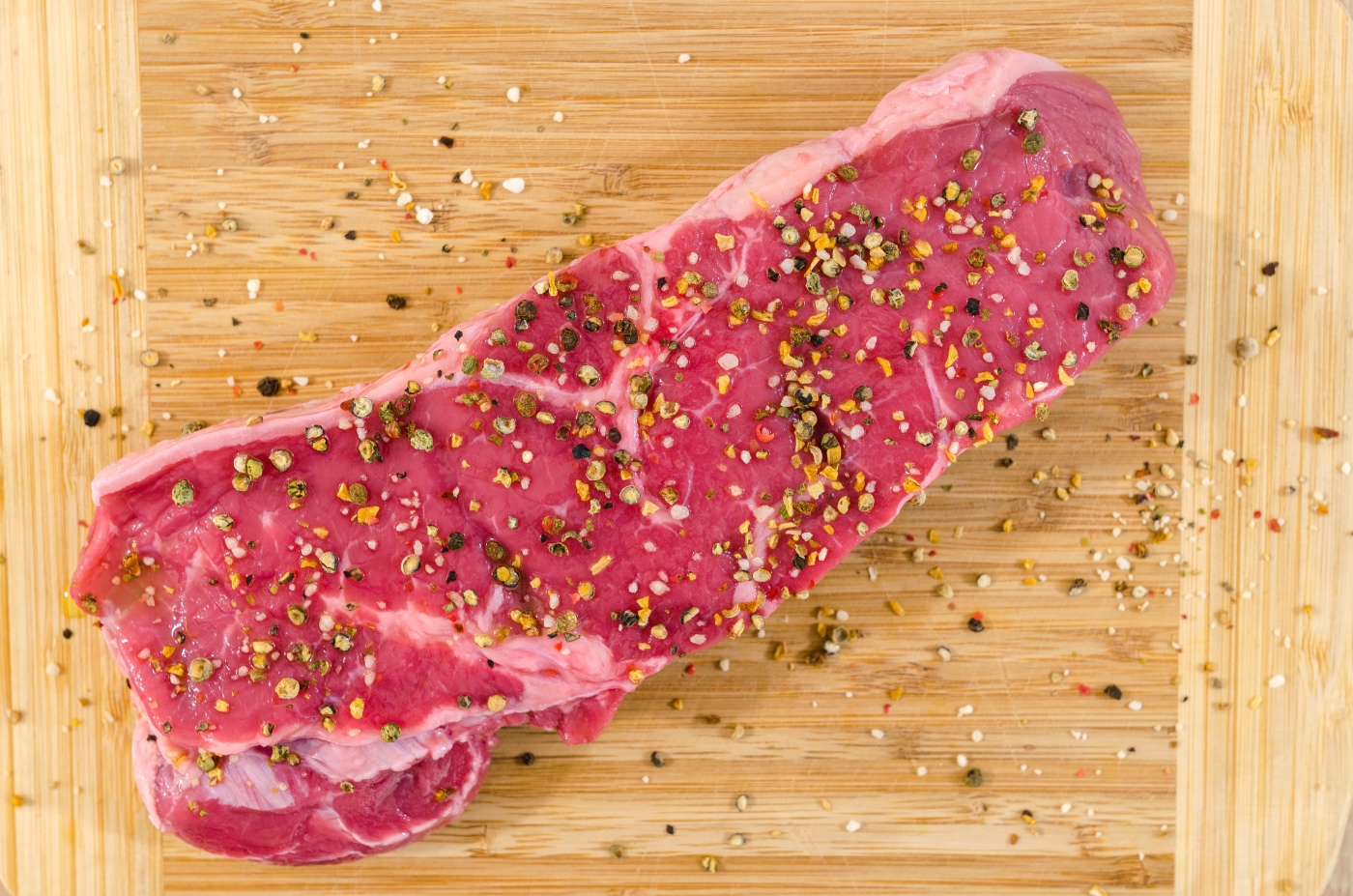 adding the marinade to the steak recipe - pop shop america food blog