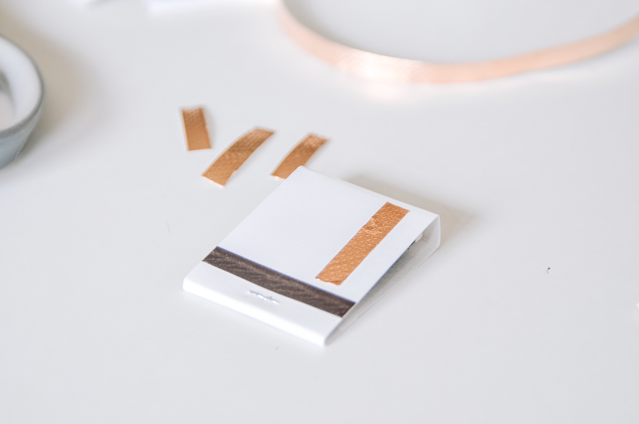 stylish copper tape matchbooks diy craft in style
