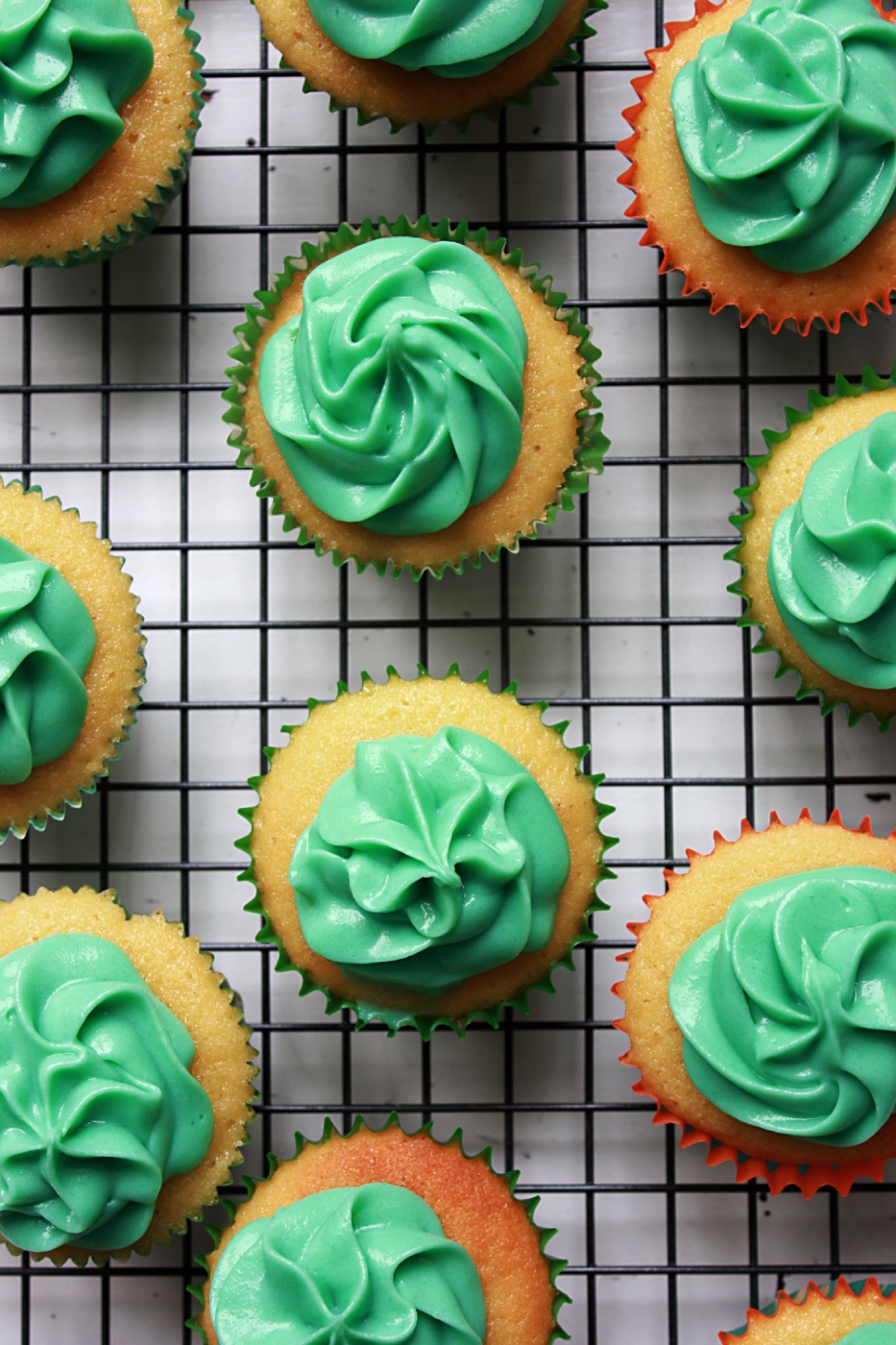 finished st. patrick's day buttermilk cupcakes recipe pop shop america