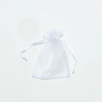 white organza bag to make a lavender drawer sachet
