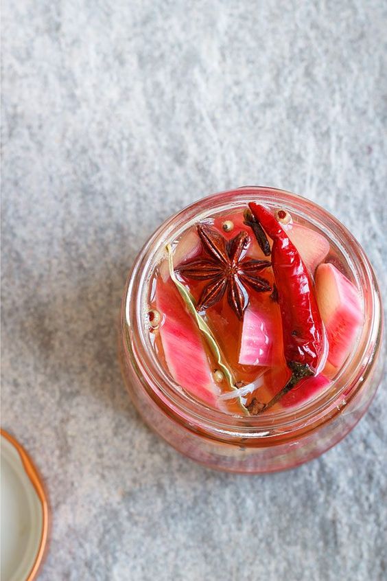 homemade rhubarb pickles recipe