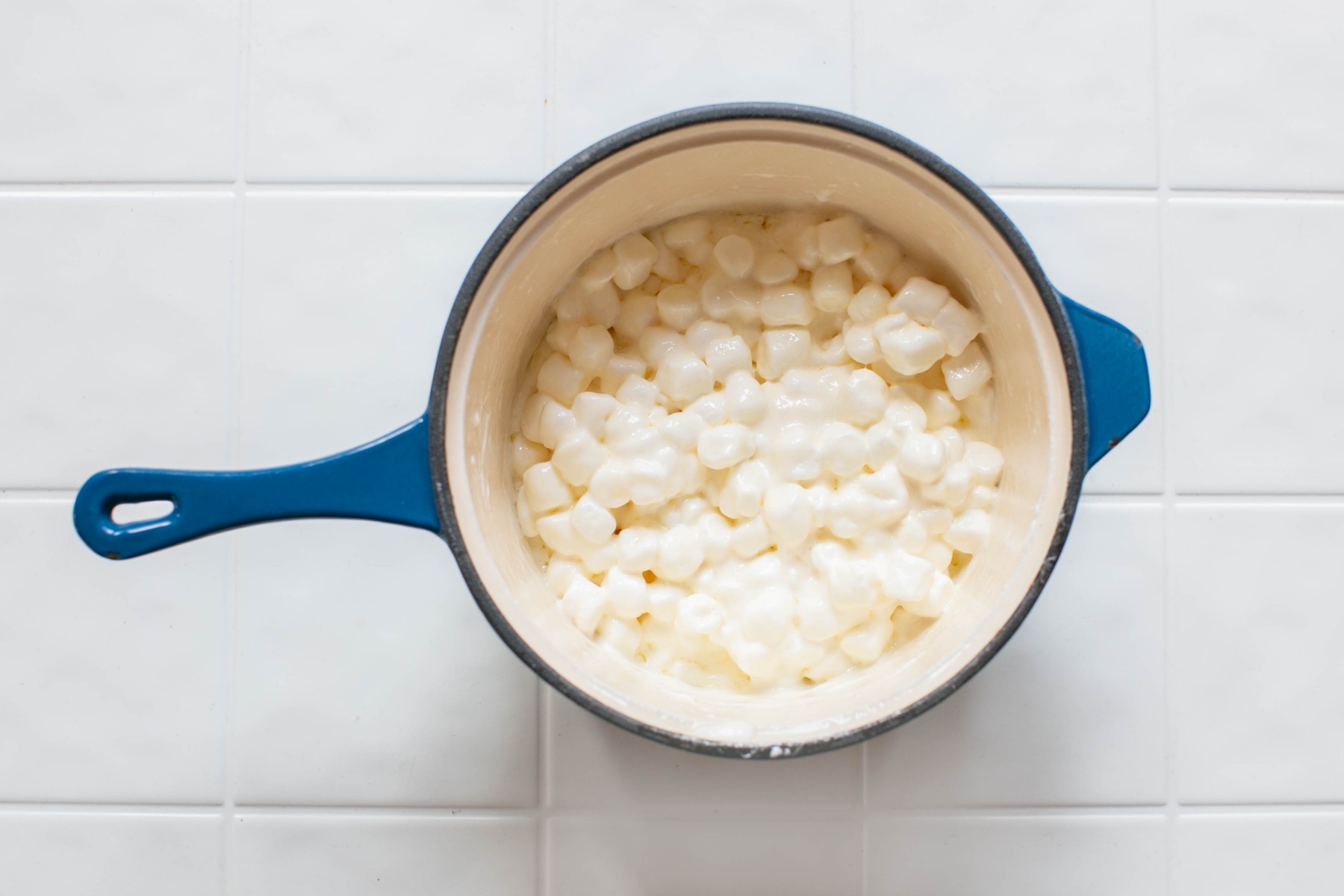 melt the marshmallows to make crispy treats