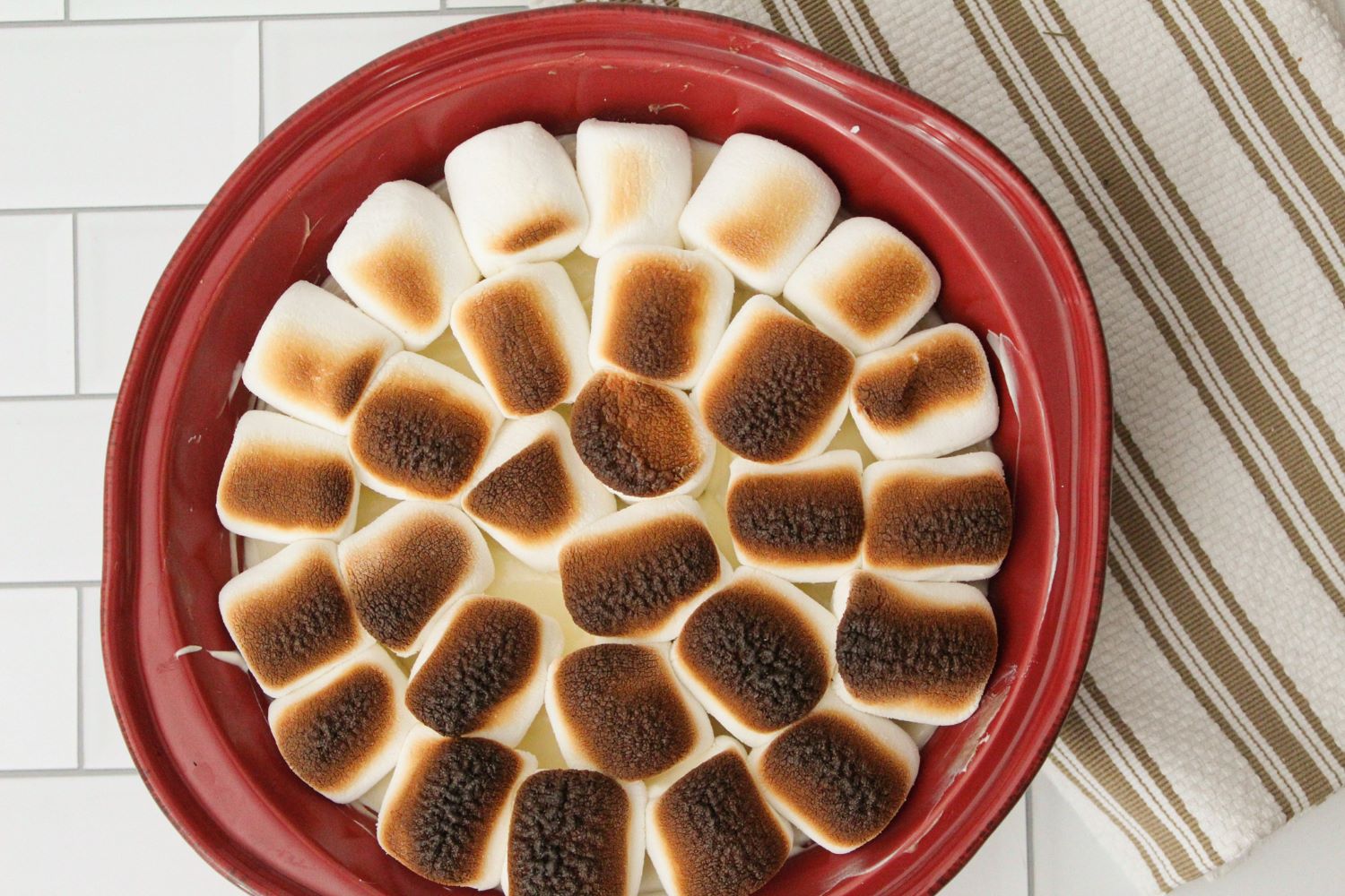 finished toasted marshmallow s'mores dip