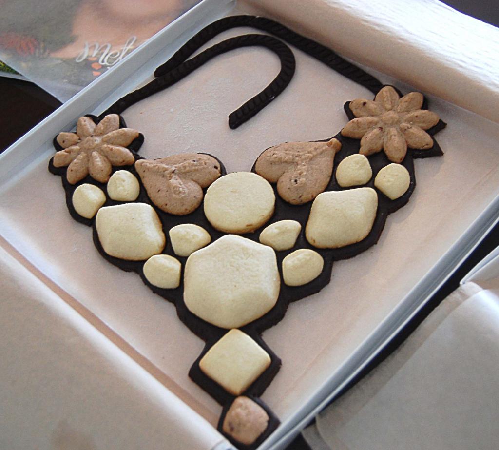 Boxed Cookie Necklace | Handmade Cookie Jewelry Edible Food Jewelry called The Gemmes Collection