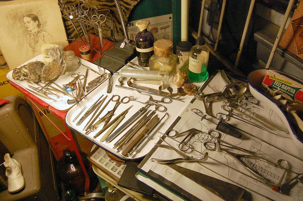 Vintage Medical Equipment at the Place Upstairs Oddities Shop Houston | Weird Antiques and Vintage Houston