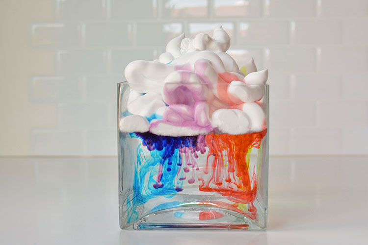 how to make rain clouds with shaving cream STEAM education activities