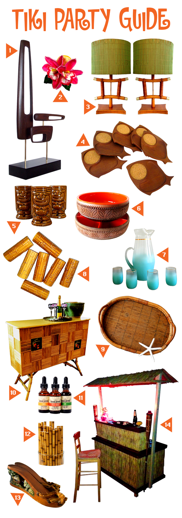 tiki bar and party guide bigger for pop shop blog vintage home goods available on etsy