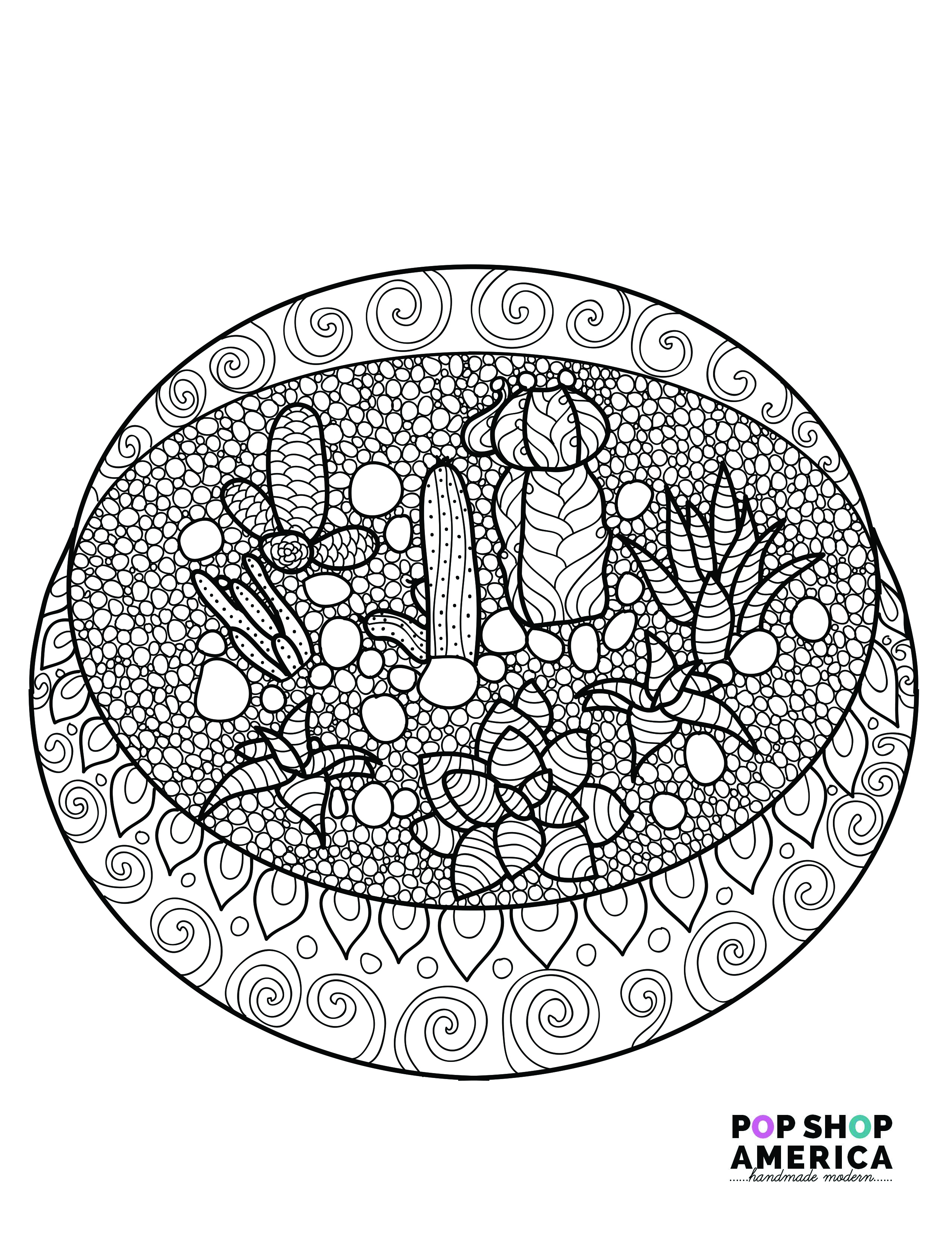 Free Adult Coloring Book Pages with Succulent Terrariums