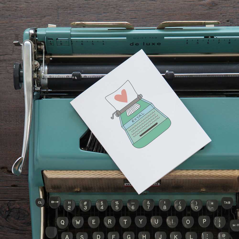 Love Letter & Typewriter Card