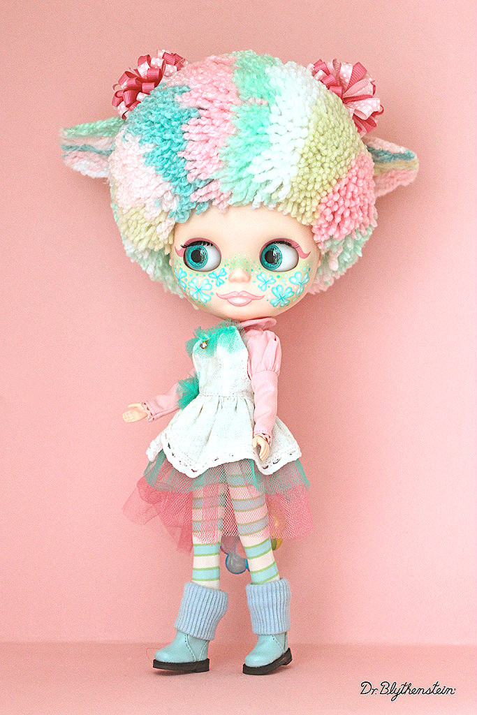 Dr Blythenstein's Multicolor Pink Blythe Doll Creation