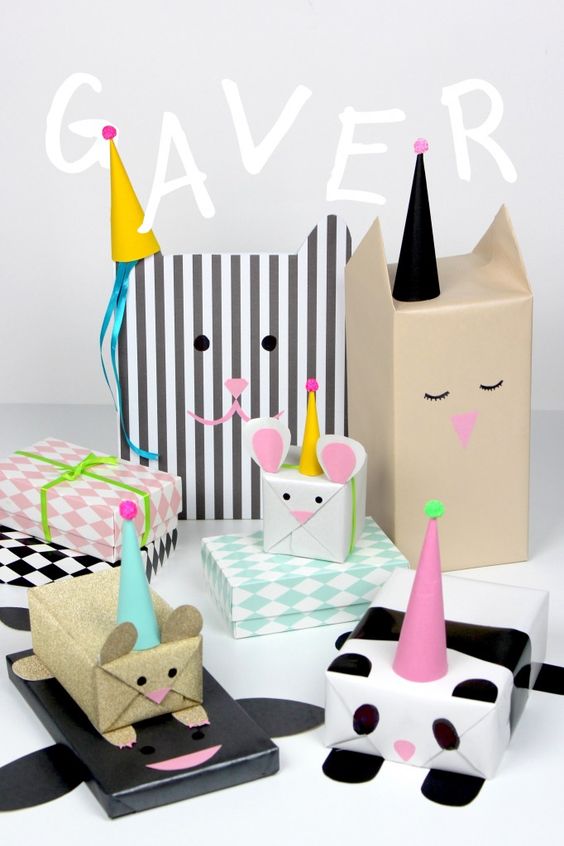 animal gift wrapping diy packaging ideas from pop shop america