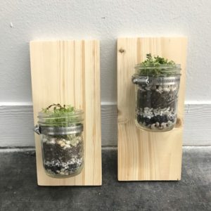 finished set of wall mounted mason jar planters pop shop america diy