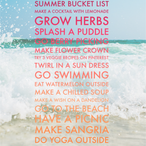 summer bucket list by pop shop america