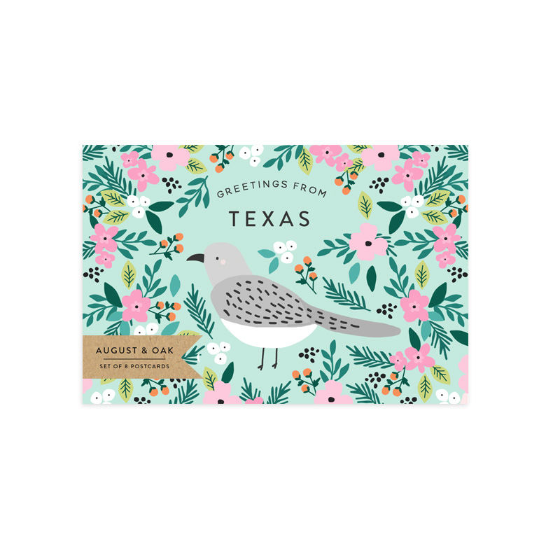 texas state bird postcard set