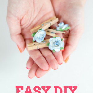 easy diy paper flower clothespins title