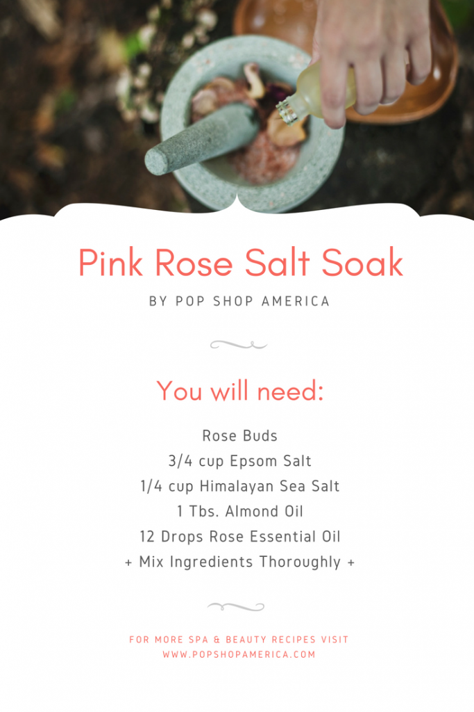 pink rose salt soak recipe pin pop shop america