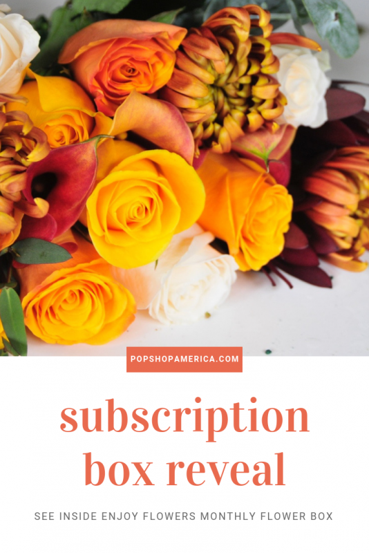 see inside the enjoy flowers monthly sub box reveal