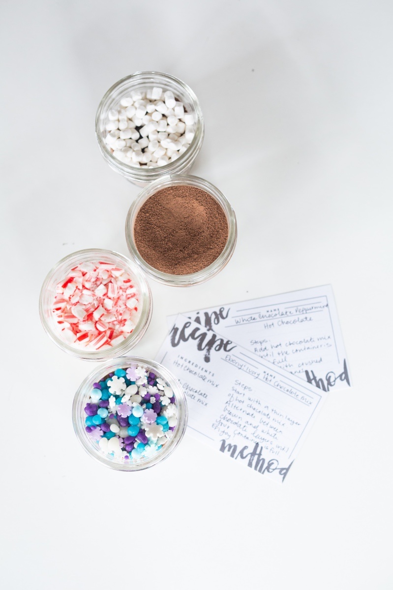 hot chocolate mixes with recipe cards craft in style november