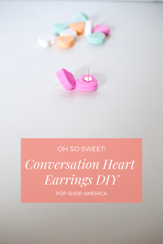 Conversation Heart Stud Earrings