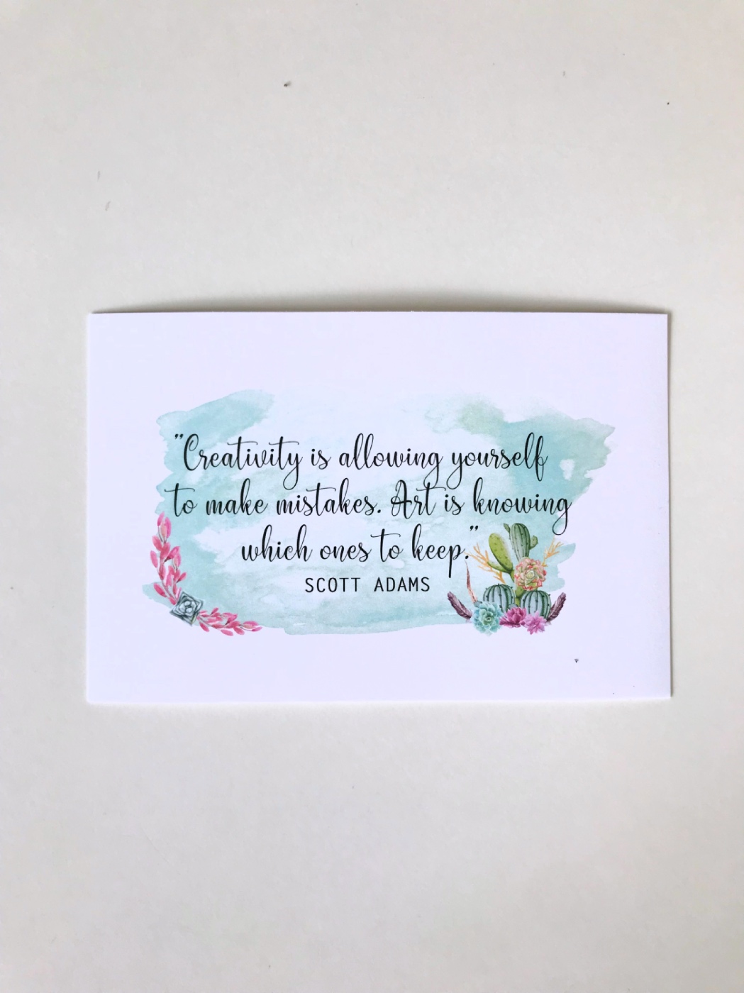 creativity quote in watercolor - free art printable pop shop america