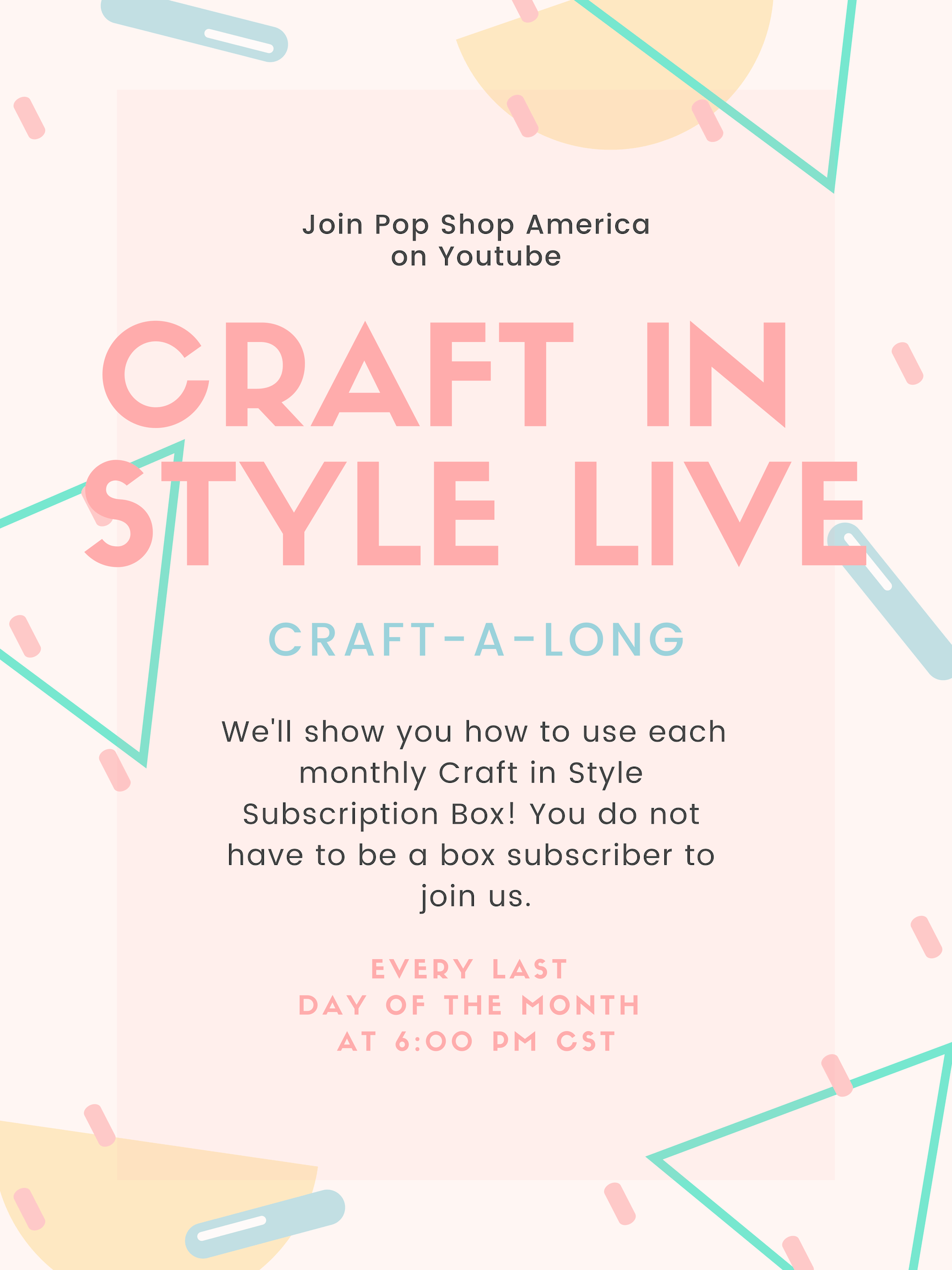 craft in style live craft a long pop shop america