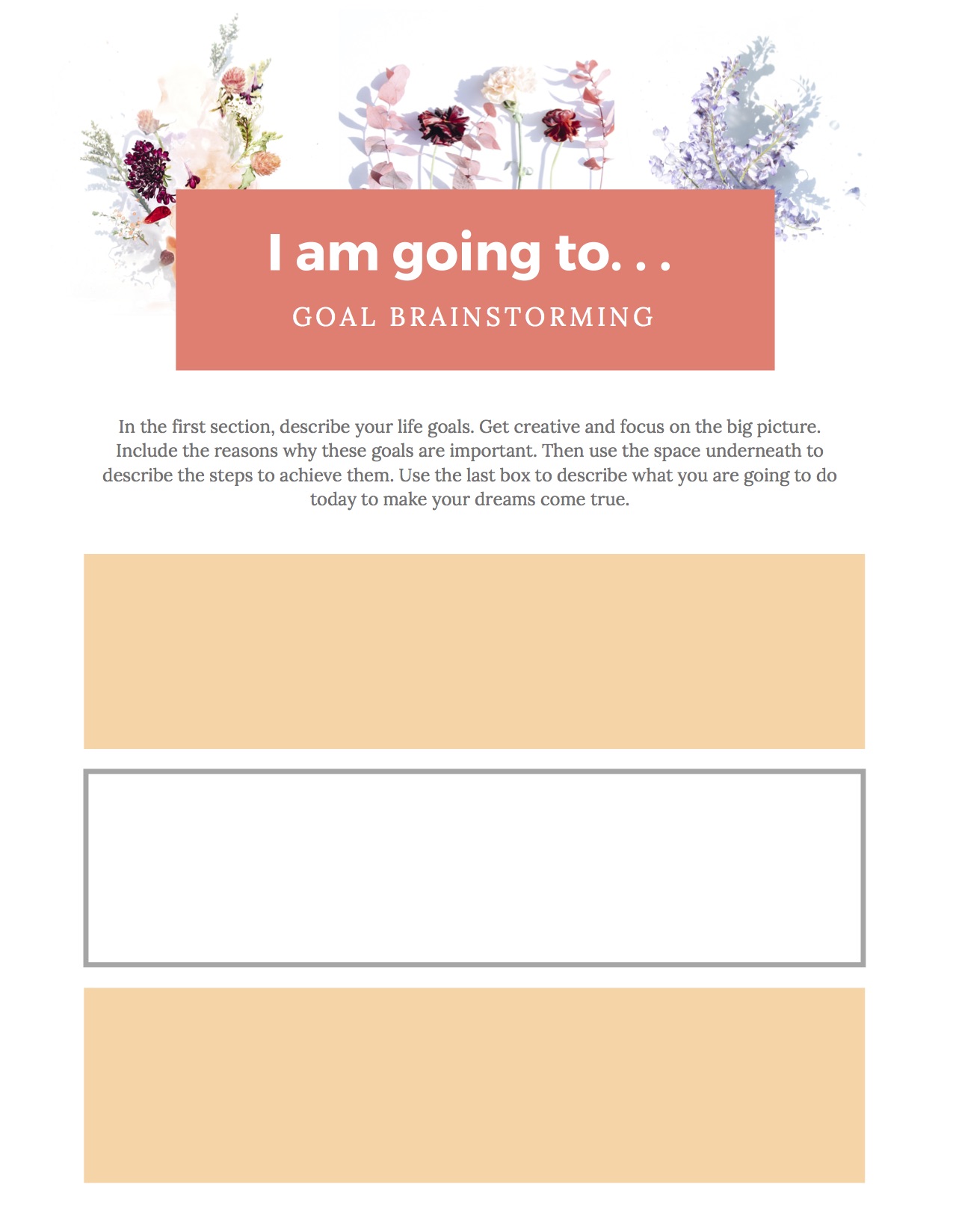 goal brainstorming exercise for business growth printable pop shop america
