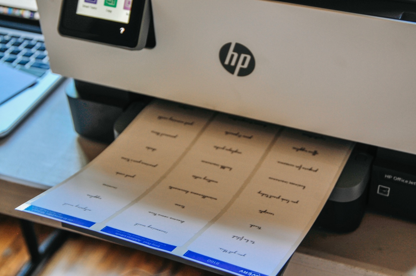 mailing labels for office organization with hp officejet