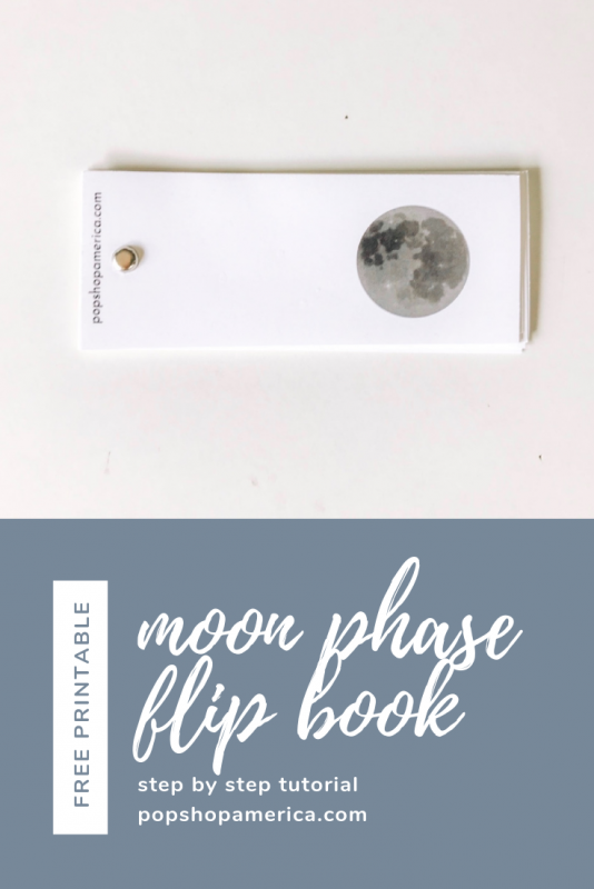moon phase flip book diy printable feature pop shop america