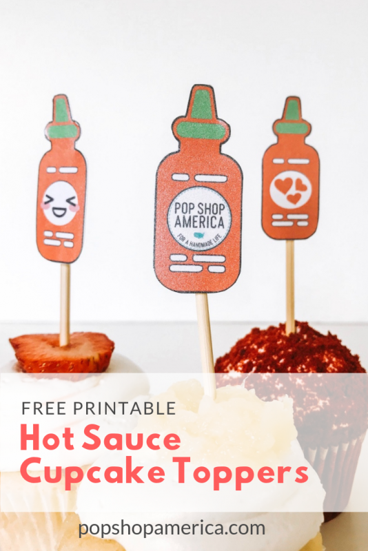 free printable hot sauce cupcake toppers pop shop america