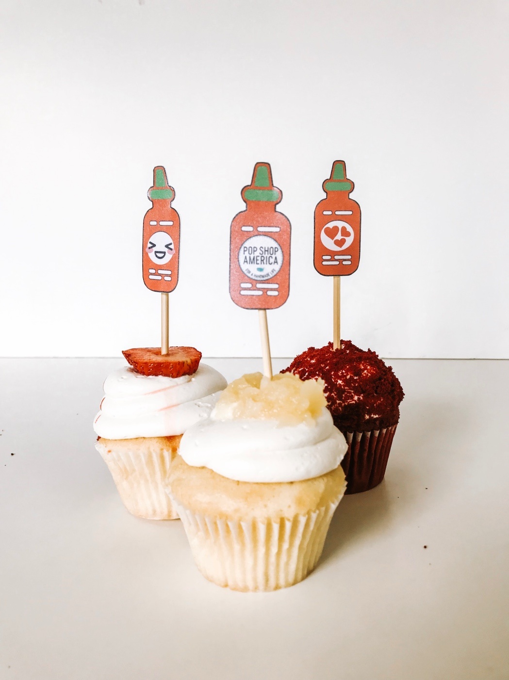DIY Hot Sauce Cupcake Toppers