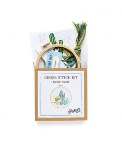 supplies to make a desert cactus cross stitch