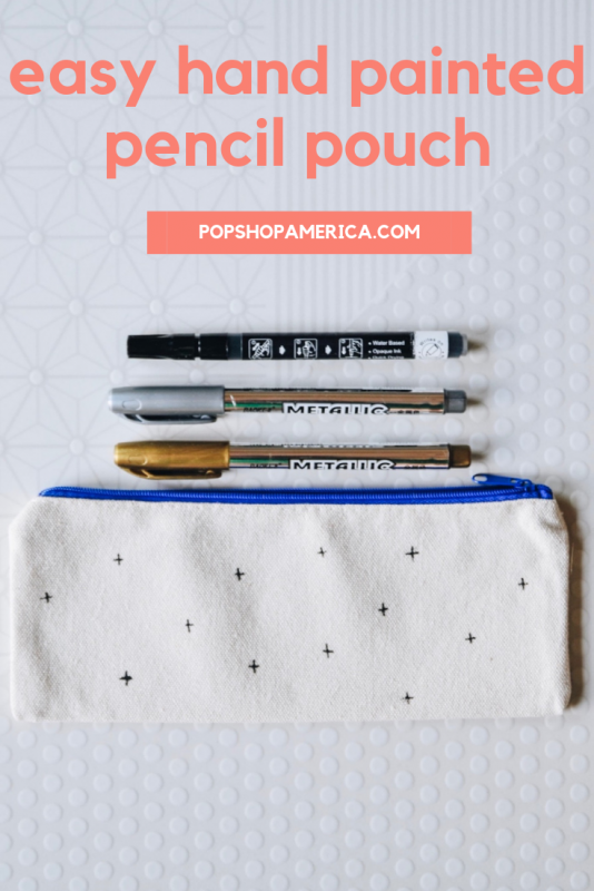 easy hand painted pencil pouch tutorial pop shop america