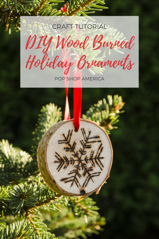 diy wood burned holiday ornaments