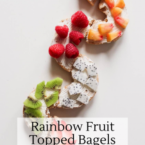 rainbow fruit topped bagel recipe pop shop america