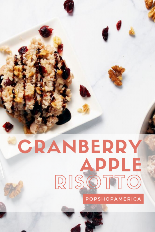 cranberry apple risotto recipe pop shop america